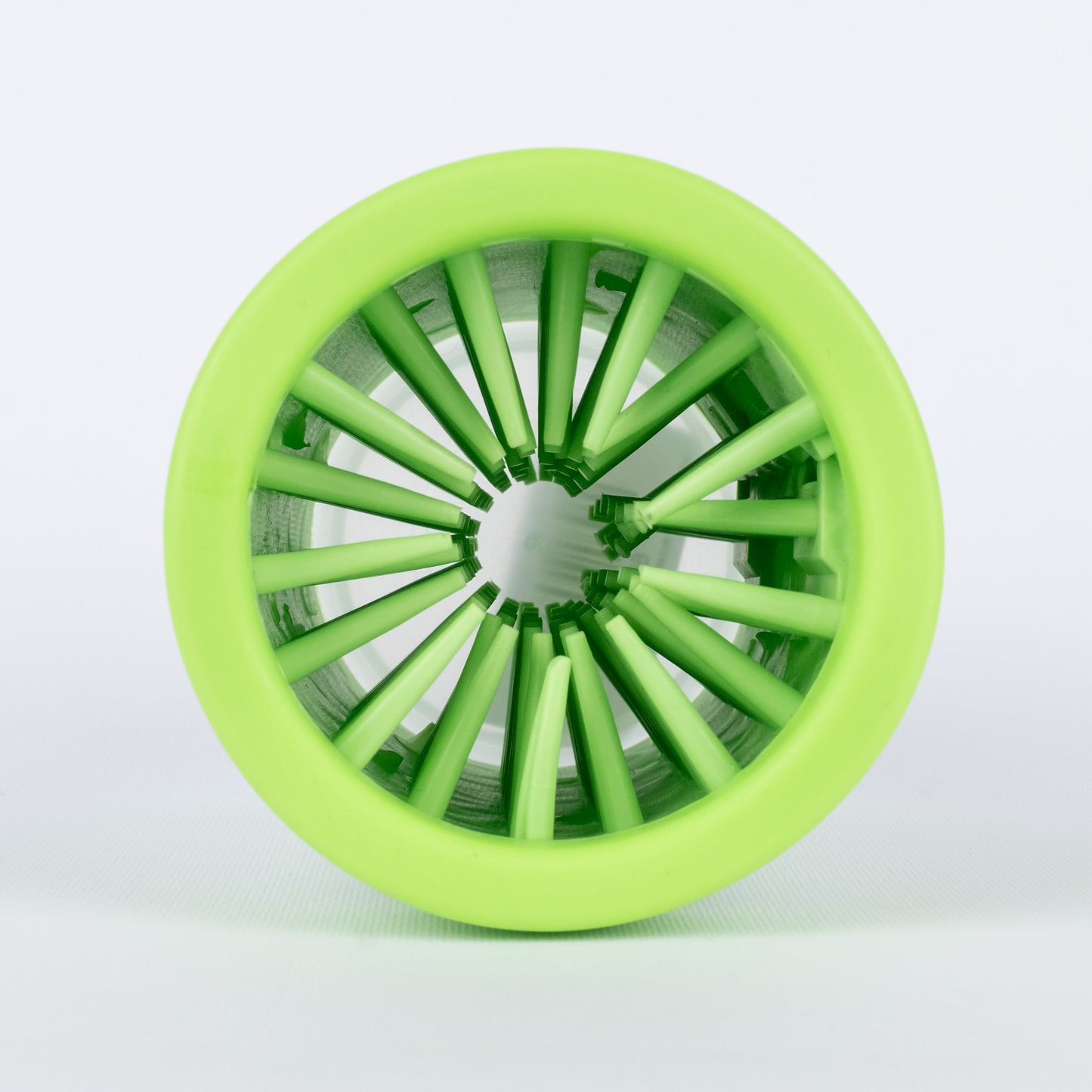 Bicchiere lava-zampe con setole in silicone per cani - Verde