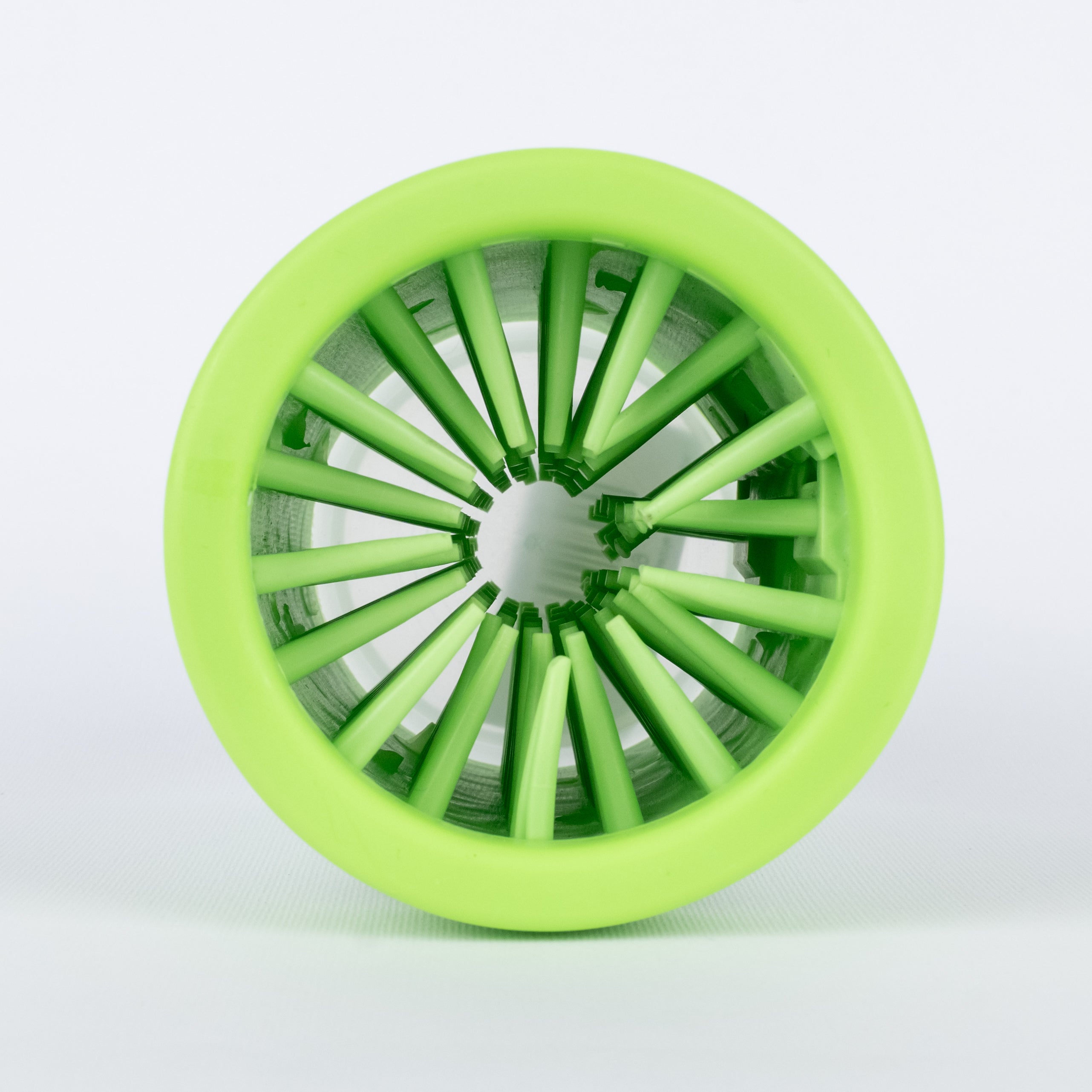 Bicchiere lava-zampe con setole in silicone per cani - Verde