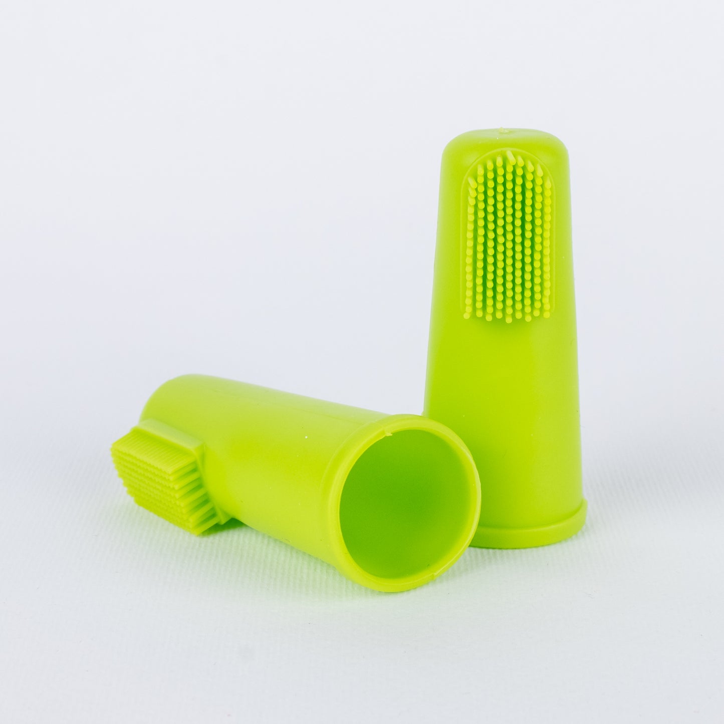 Spazzolino da dito in silicone per cani - Verde