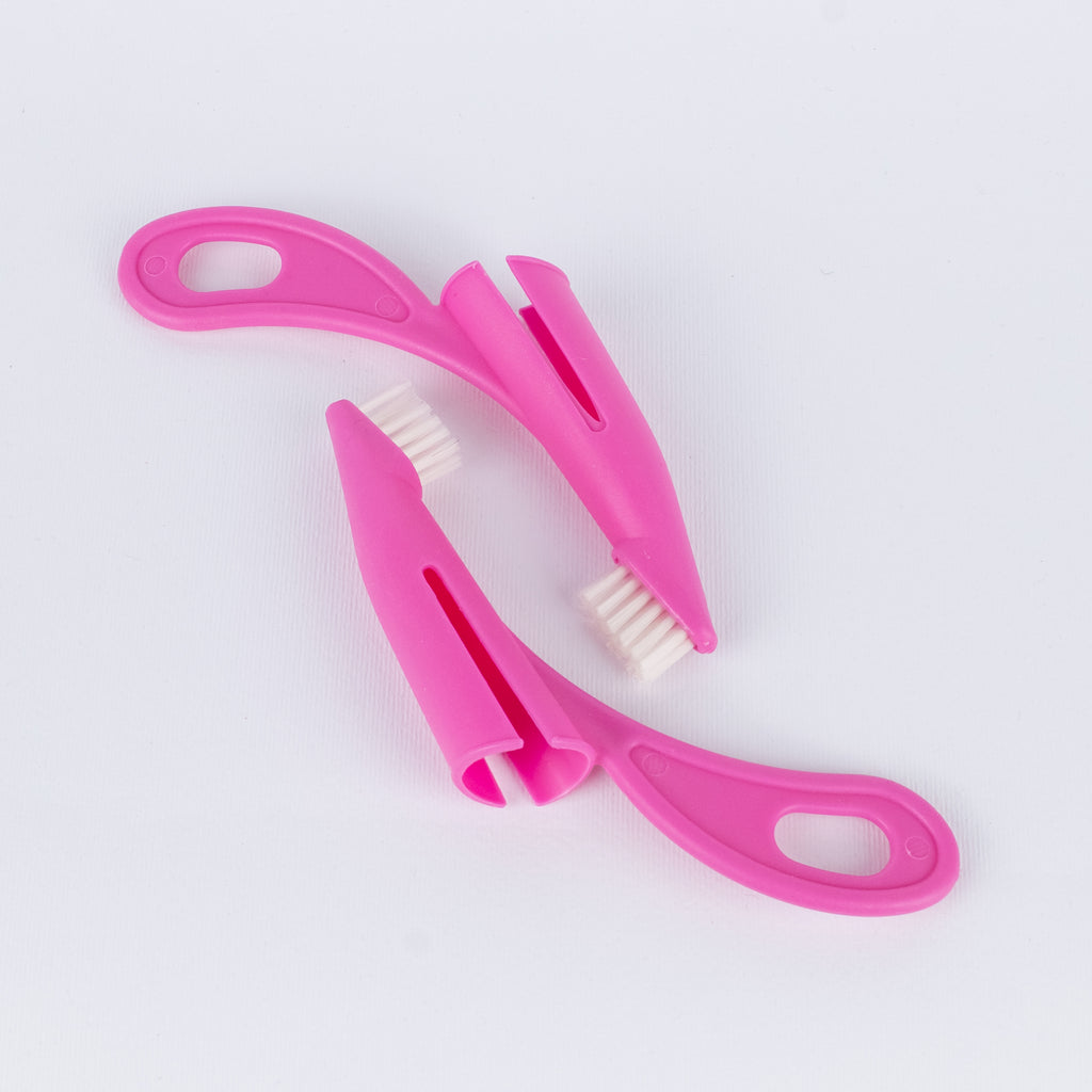 Spazzolino domestico per l’igiene orale di cani e gatti - Rosa