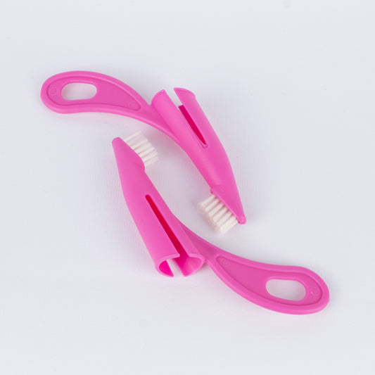 Spazzolino domestico per l’igiene orale di cani e gatti - Rosa