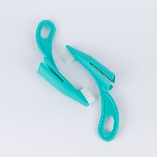 Spazzolino domestico per l’igiene orale di cani e gatti - Verde Acqua