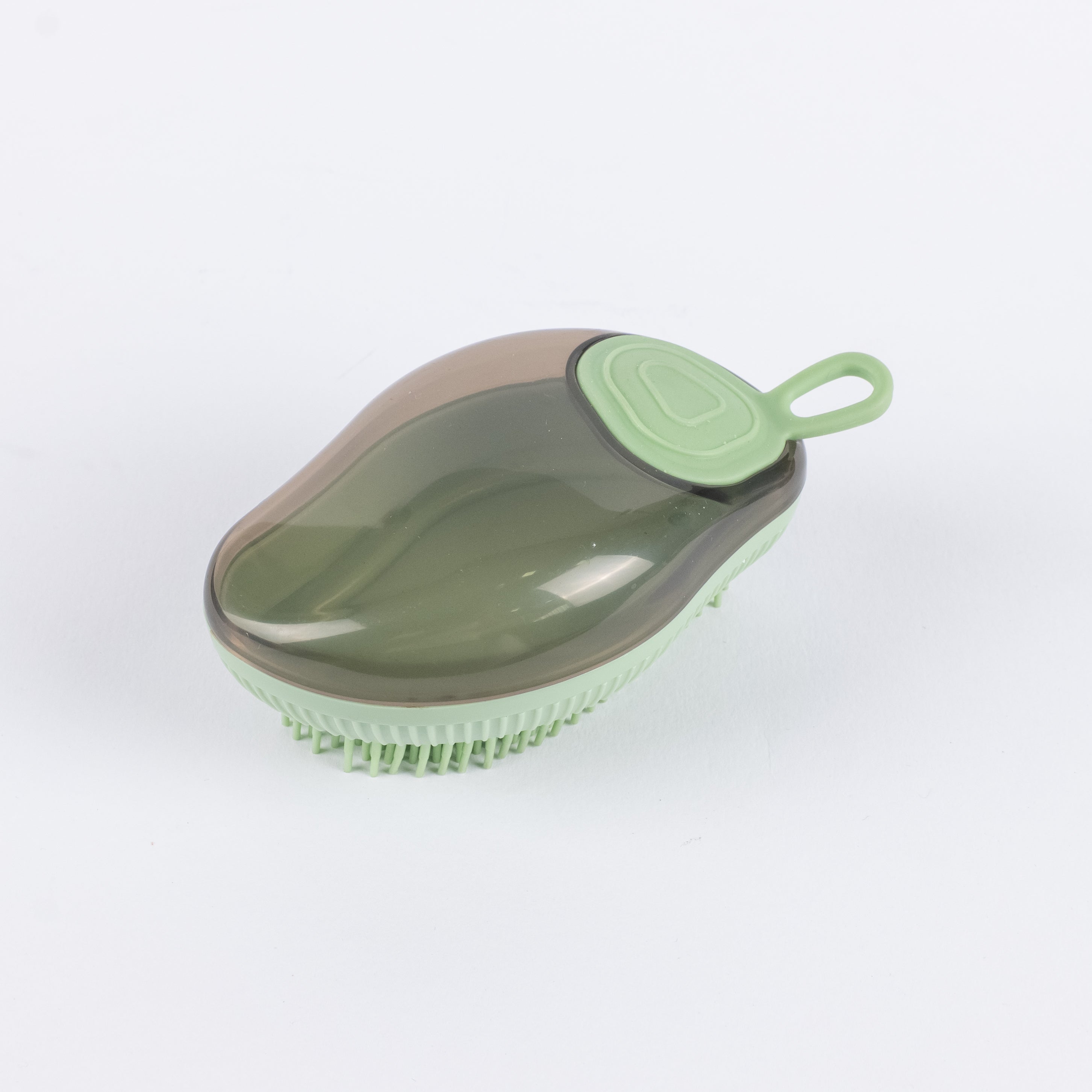 Spazzola Massaggiante con Serbatoio per Cani e Gatti - Verde