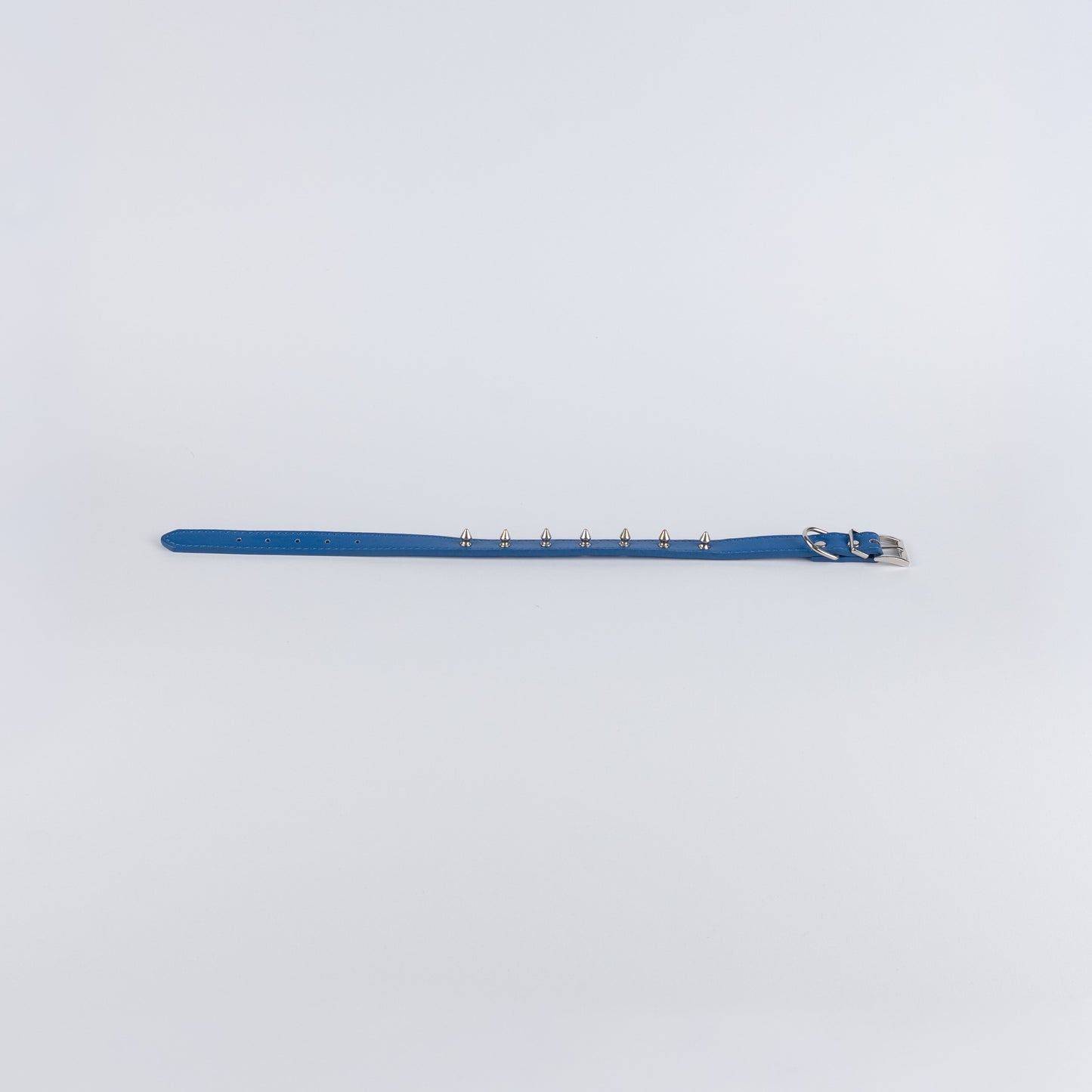 Collare per Cani in Ecopelle con Borchie - Blu