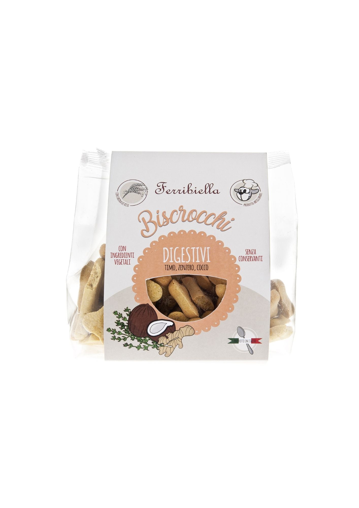 "Biscrocchi" Naturali per Cani  Con Timo, Zenzero e Cocco