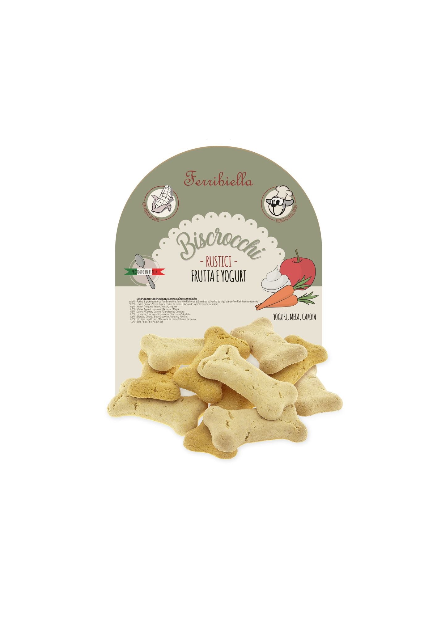 "Biscrocchi" Naturali alla Frutta e Yogurt per Cani