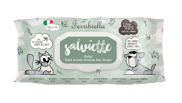 Salviette Igienizzanti per Cani e Gatti  – Herbal